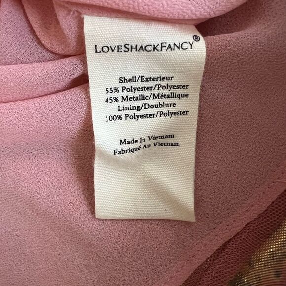 NWT Loveshackfancy Jovanna metallic mini pink orchid size 8 - Picture 14 of 15